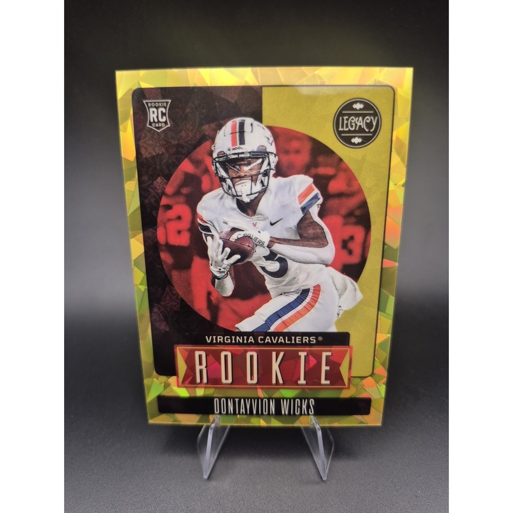 2023 Legacy Rookies Dontayvion Wicks #199 Gold Cracked Ice /25 (RC)‎ Packers
